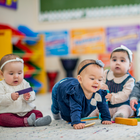 babies playing