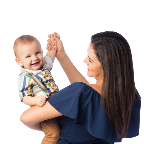 mom and baby dancing