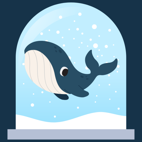 whale snowglobe