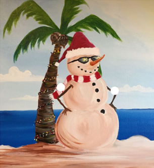 Sunny Snowman Paint Night